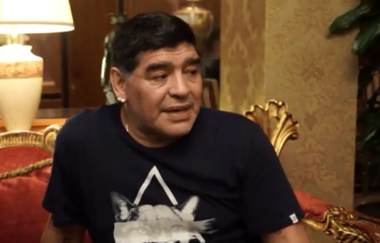кадр из интервью с Диего Марадона