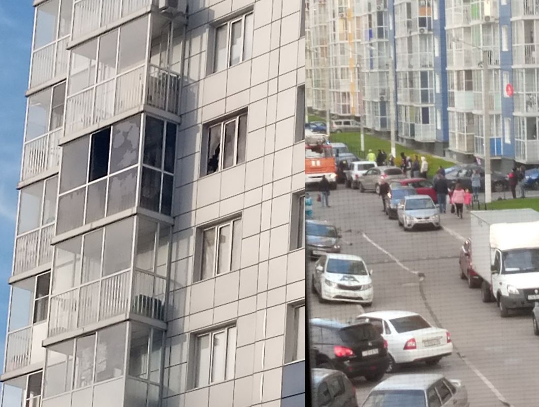 Пожарные не могли проехать в воронежский ЖК, где горела квартира