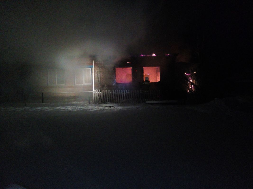 В Воронежской области сгорел дом: есть пострадавший