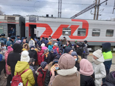 Второй поезд с беженцами из Донбасса прибыл в Воронеж