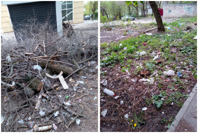 «Около дома свинарник»: воронежец рассказал о грудах мусора во дворе, которые не убирают месяцами