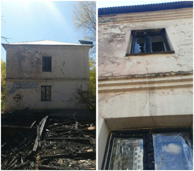 Из-за сгоревшего сарая общежитие в Воронеже осталось с дырявой крышей и выбитыми стёклами