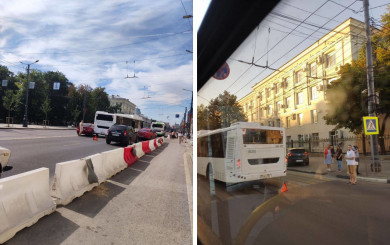Новые автобусы с кондиционерами попали в 2 аварии в центре Воронежа