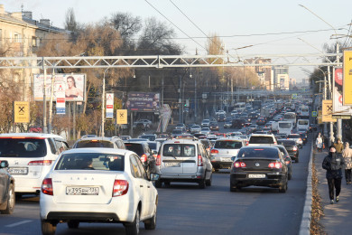 Жуткие пробки сковали левый берег Воронежа