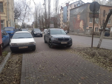 Коммунальщик пожаловался на запаркованные подходы к тротуарам в Воронеже