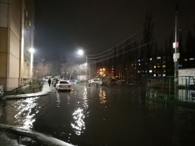 Часть улицы в Воронеже превратилась в озеро из-за потепления