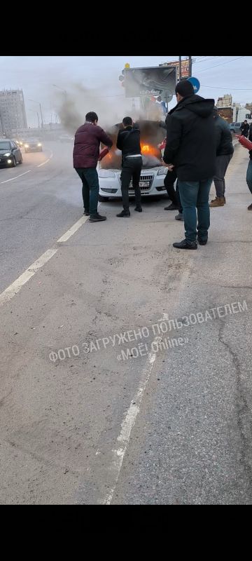 Горела машина вчера