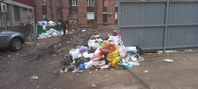 «Всё загажено!» Воронежцы пожаловались на кучи мусора во дворе 