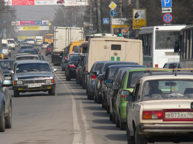 Авария парализовала дорогу в центре Воронежа