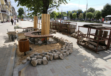 VIP-парковку возводят на месте тротуара и 14 лип на Московском проспекте