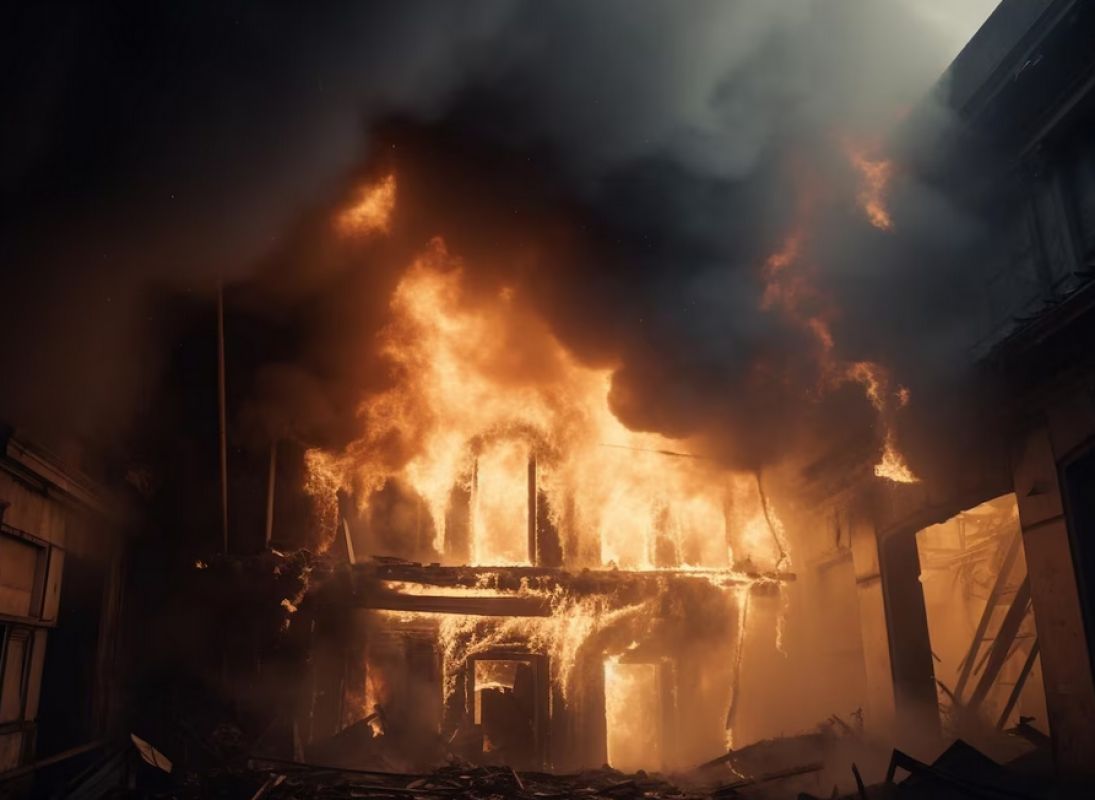 4 человека спасены из&nbsp;горящего дома с&nbsp;рухнувшей кровлей в&nbsp;Воронежской области