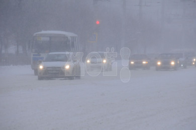 Сильный снег надвигается на Воронежскую область