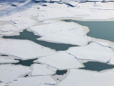 Понтонный мост в воронежском селе разводят из-за ледохода