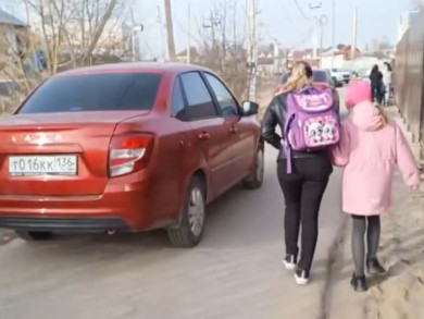 «Детей едва не сбивают машины»: воронежцы пожаловались на опасную дорогу к школе