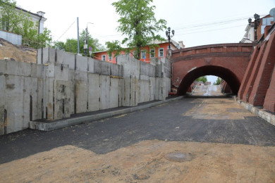 Завершили ремонт обрушившейся подпорной стены Каменного моста в Воронеже