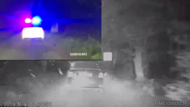 Полицейская погоня за пьяным водителем попала на видео в Воронежской области