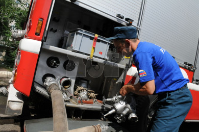 Воронежцев предупредили о скоплении пожарных в центре города