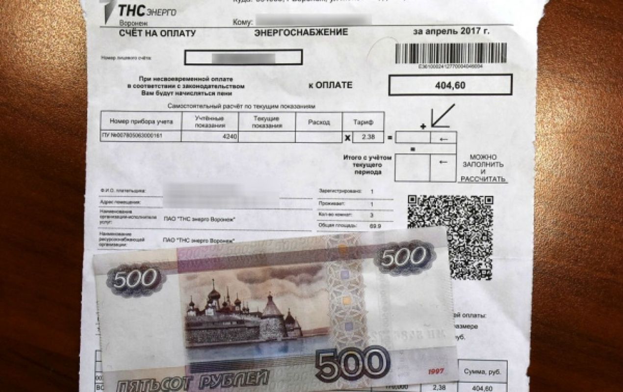 У воронежцев возникли проблемы с оплатой счетов за электроэнергию
