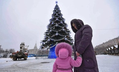 Скандальную ёлку на площади Ленина в Воронеже установили на спонсорские деньги