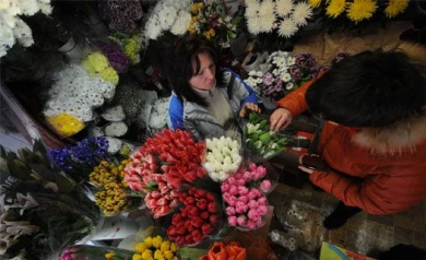 В Воронеже 8 марта цветы подорожают на 20 - 30 рублей