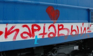 В Воронеже семиклассника задержали за граффити на вагоне