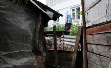 В частном доме на «Базарной горе» обрушилась кирпичная стена