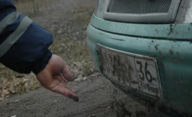 За месяц больше 250 воронежских водителей оштрафовали за нечитаемые номера