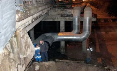 Ликвидирован порыв на теплотрассе, оставивший без тепла 120 домов в Ленинском районе