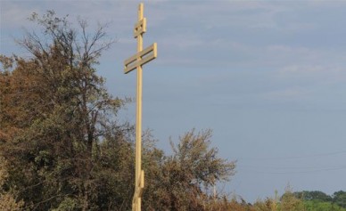 В Воронежской области на въезде в райцентр установили Поклонный крест