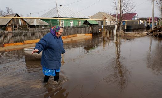 Потоп в селе Шуберское Новоусманского района.