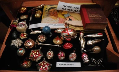 В Воронеже открылась выставка старинных ёлочных игрушек