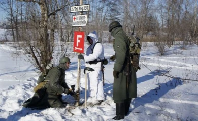 После реконструкции боёв за Воронеж зрители умывались снегом