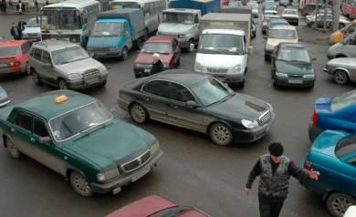 Из-за столкновения двух маршруток Московский проспект встал в пробке