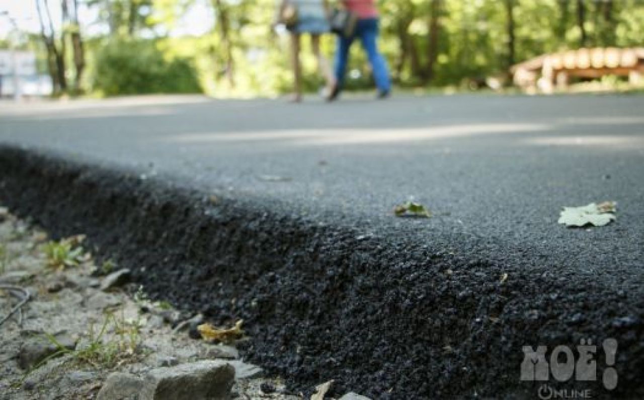 Новый асфальт на "Олимпике"