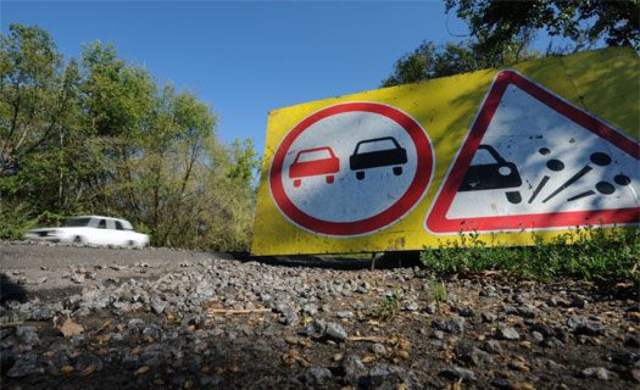 На одном из участков трассы Воронеж — Тамбов автомобилистам рекомендуют ездить не более 40 км/ч