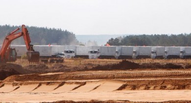 Гуманитарный конвой возвращается на российскую территорию