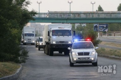 Гуманитарный конвой выехал в Подмосковье