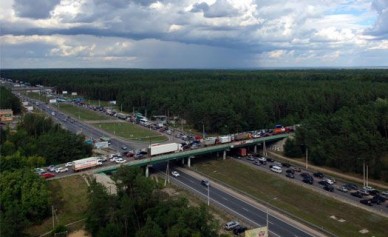 Выезд из Воронежа в сторону Москвы парализован из-за нескольких аварий