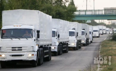 Грузовики нового «гуманитарного конвоя» спровоцировали пробку в Воронеже