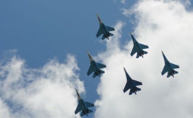 Над Воронежским водохранилищем началась репетиция авиашоу