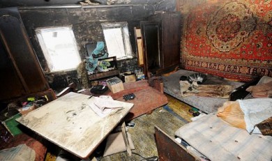 Родственники сгоревшей многодетной семьи: 