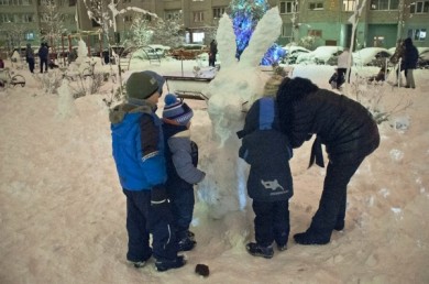 Воронежцы слепили у себя во дворе 30 снеговиков (ФОТО)