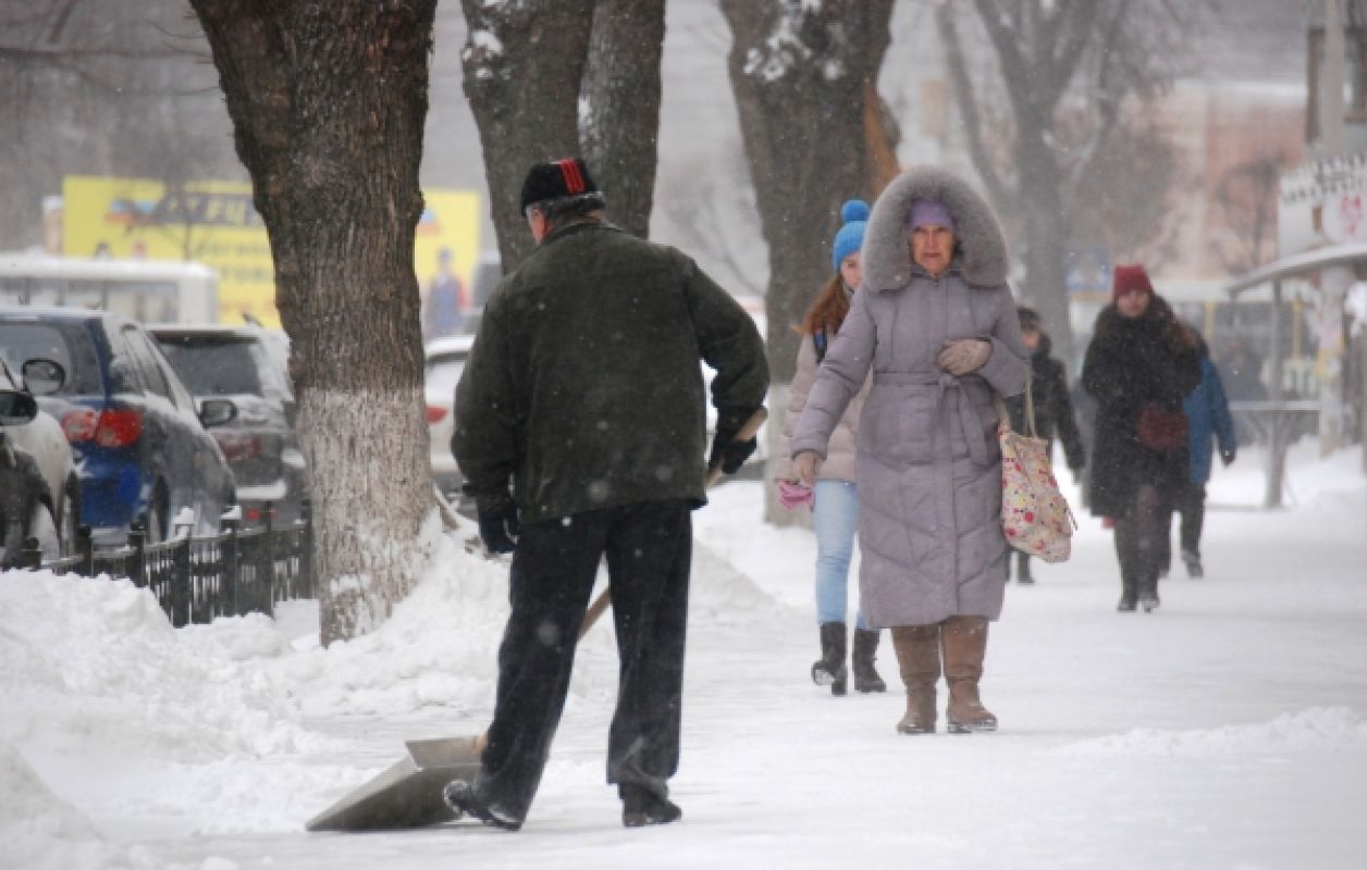Сегодняшний снегопад в Воронеже