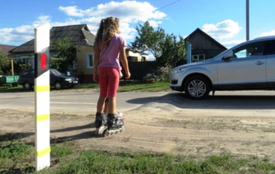 Воронежцы самовольно соорудили лежачий полицейский, не дождавшись помощи местных властей