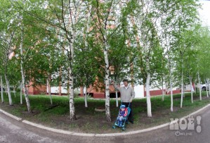 Вячеслав Чумертов и его сад во дворе