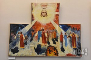 На снимке картина «Поцелуй Иуды. Триптих»