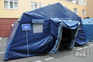 Смотр готовности воронежских спасателей для отправки на Дальний Восток