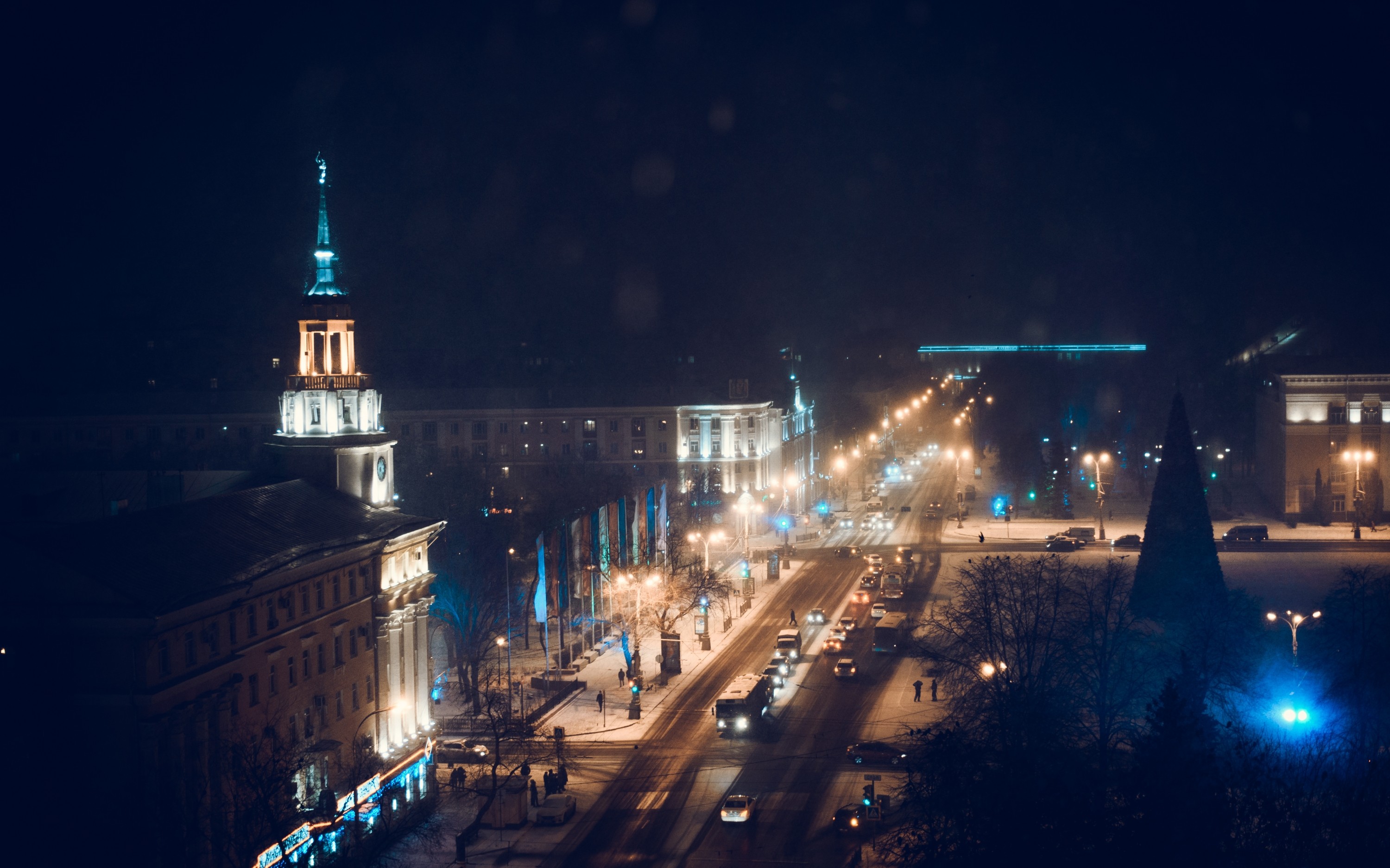 Воронеж ночной зима
