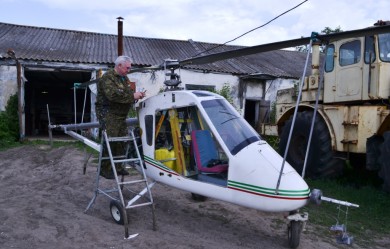Пенсионер из Черноземья за копейки построил вертолёт по собственным чертежам