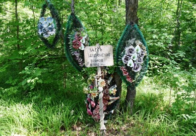 Под Воронежем 88-летняя пенсионерка сама облагораживает массовое захоронение